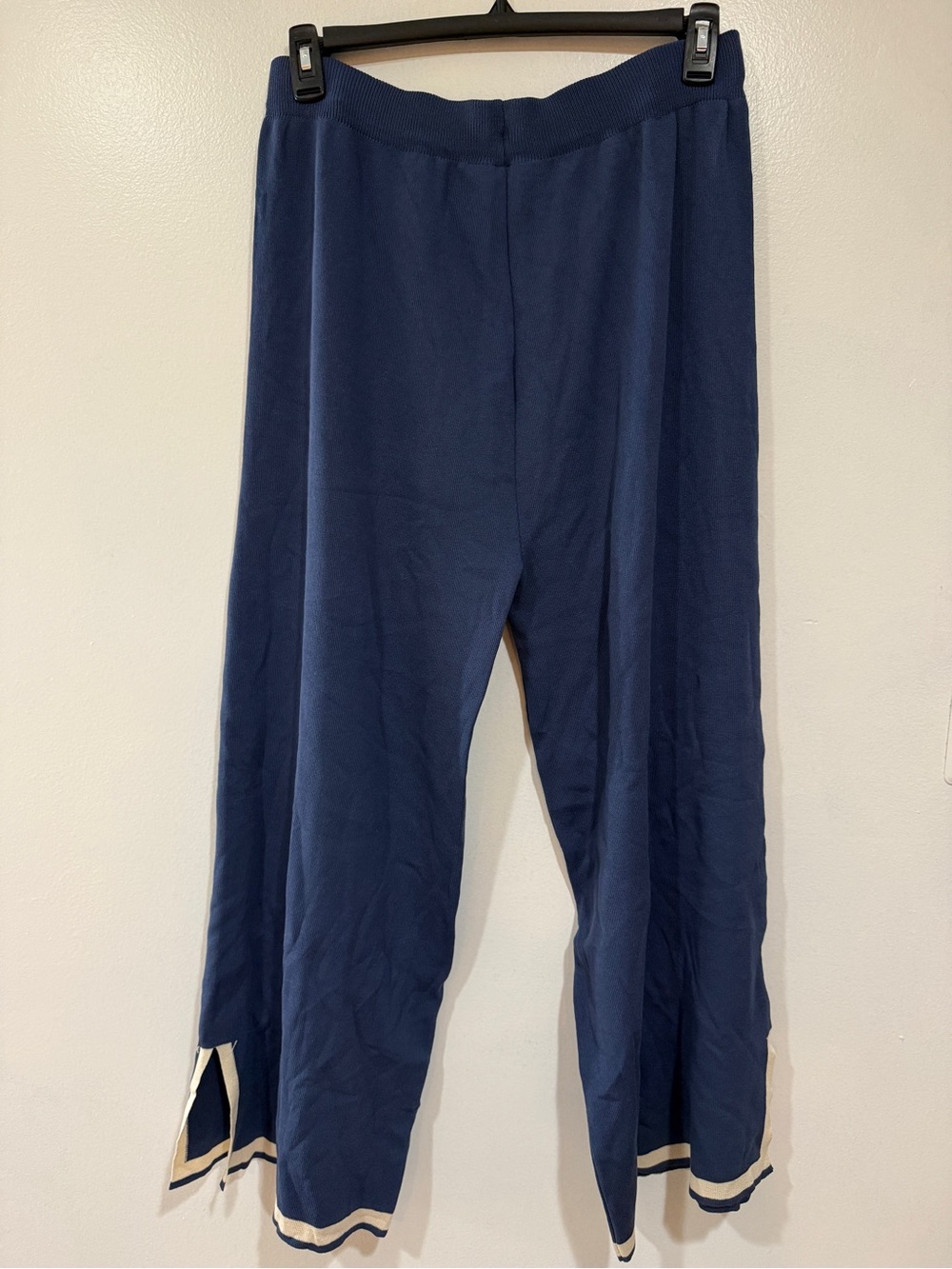 Blue Loungewear Womens Size 33 Coastal Travel Breathable Preppy Stretch Wide Leg